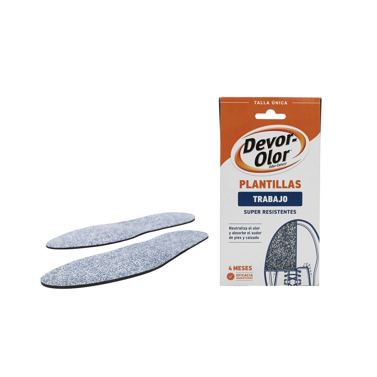 Devor-olor plantillas de trabajo super resistentes en caja, ideales para comodidad y soporte.