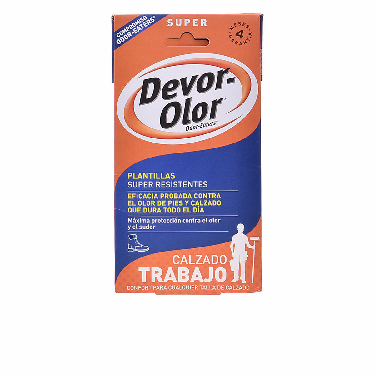Emballage de produits Devor-Olor, super résistants, contre les odeurs pour chaussures et pieds, confort pour toutes tailles.