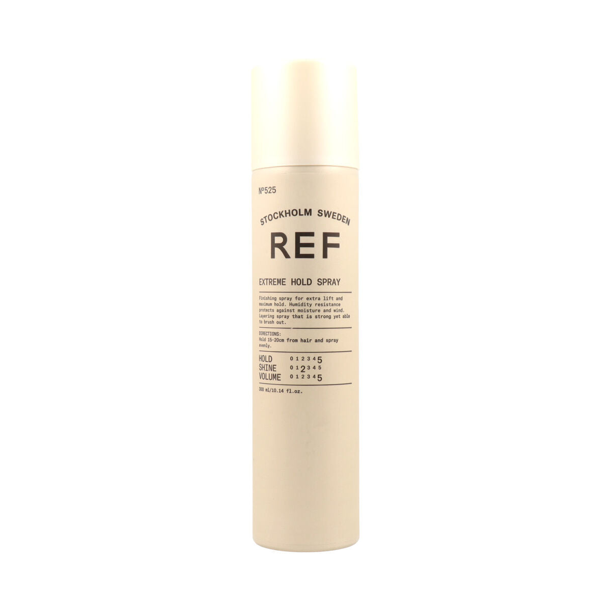Gel stylisant REF EXTREME HOLD 300 ml, spray coiffant unisexe pour tous types de cheveux, végan et non testé sur animaux.