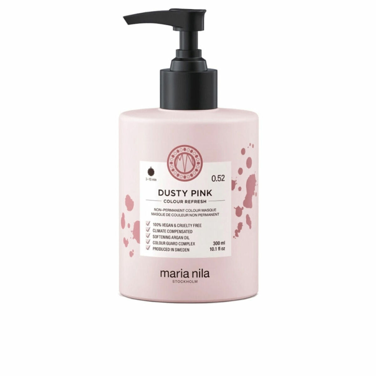 Masque de coloration semi-permanente Maria Nila COLOUR REFRESH Nº 0.52-Dusty Pink 300 ml, vegan, cruelty-free hair color.