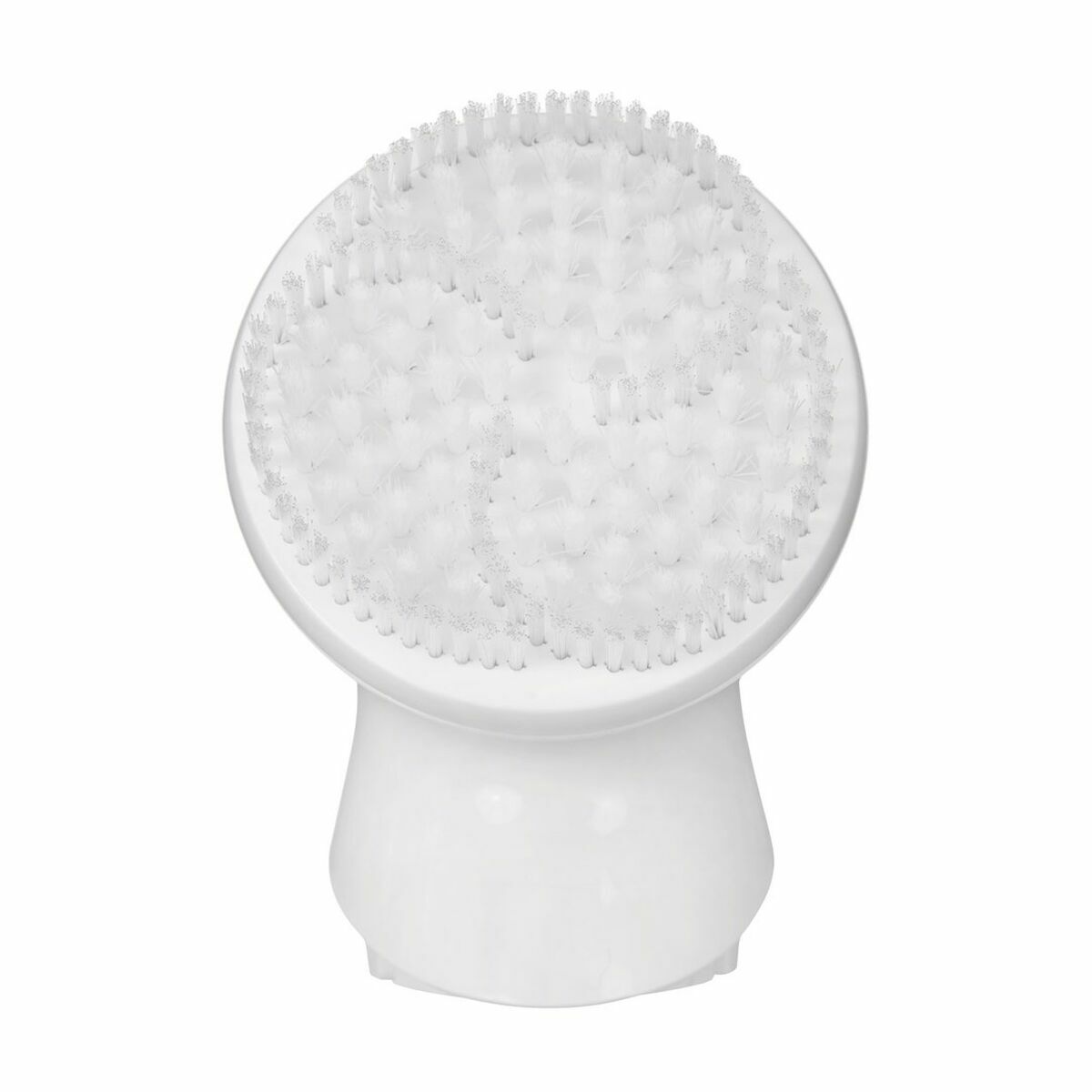 Brosse de nettoyage exfoliante blanche pour le soin du visage, idéale pour un nettoyage en profondeur.