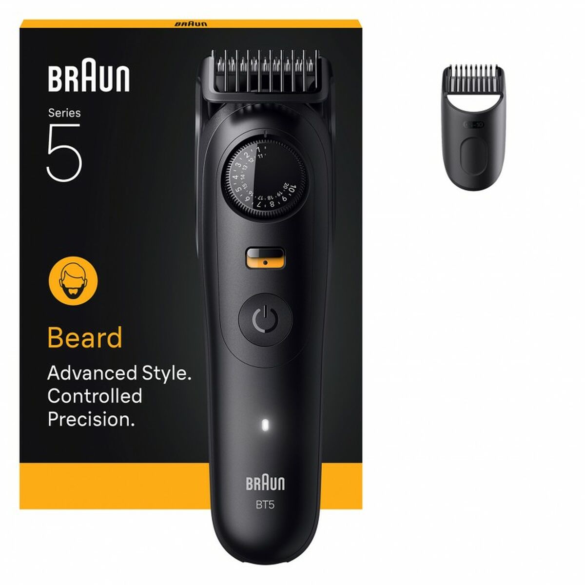Tondeuse Braun BT5500 S5, outil de coupe précis pour une barbe stylée et moderne.