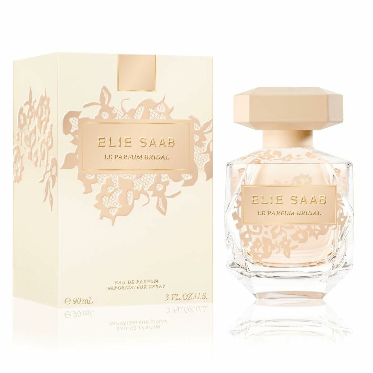 Parfum Femme Elie Saab Le Parfum Bridal, 90ml Eau de Parfum in elegant packaging, showcasing femininity and authenticity.