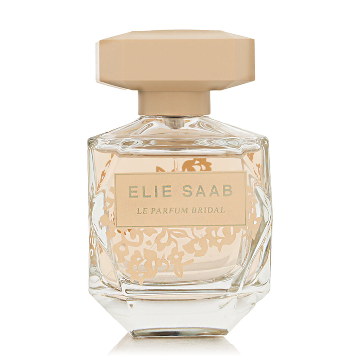 Elie Saab Le Parfum Bridal women's fragrance bottle, 90ml, elegant design with floral accents.