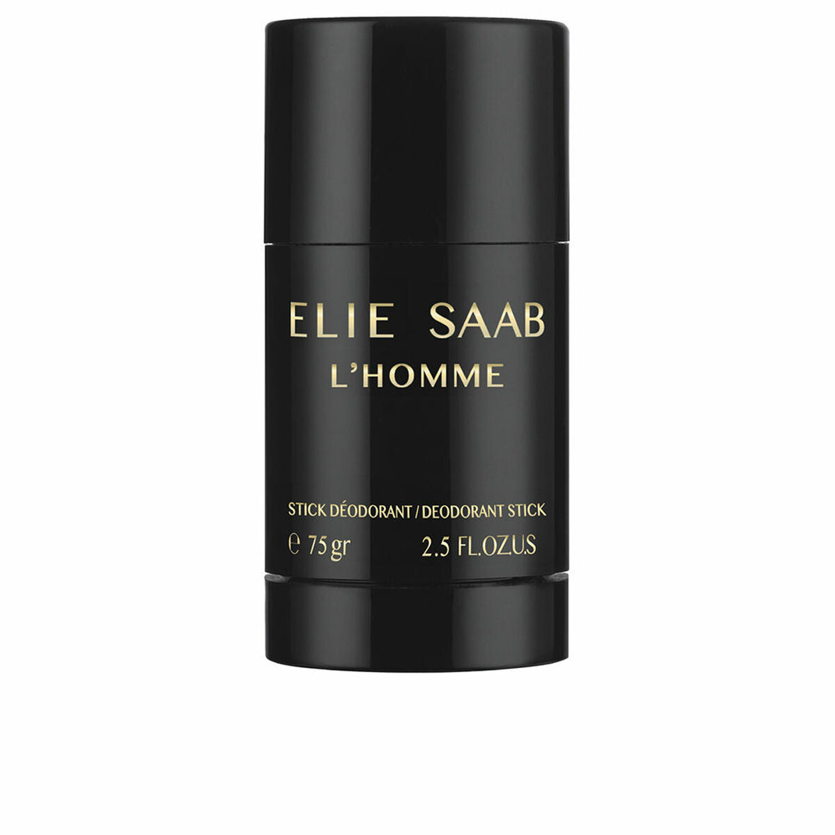 Déodorant Elie Saab L'HOMME 75 g stick, pour homme, offrant une protection durable contre les odeurs.