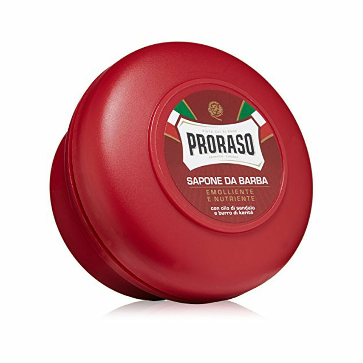 Savon de rasage Proraso 400116 en pot rouge, 150 ml, pour soins de la barbe et moustache.