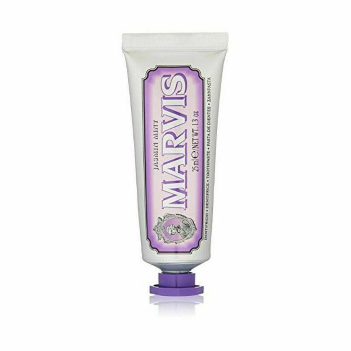 Dentifrice Marvis Jasmin Mint 25 ml tube, unisexe, pour une meilleure hygiène buccale.