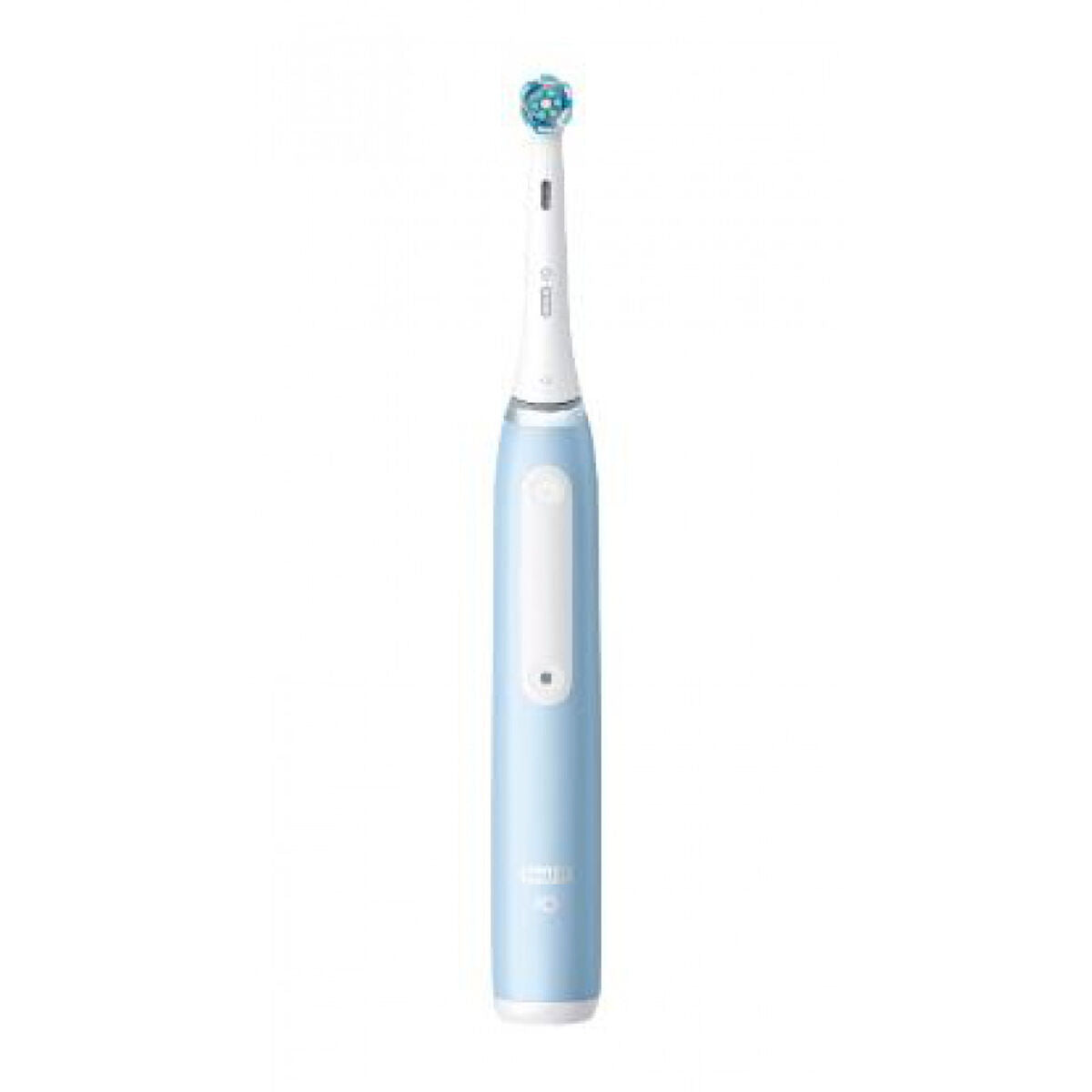 Brosse à dents électrique Oral-B IO3 BLUE, rechargeable avec connectivité Bluetooth pour une meilleure hygiène buccale.