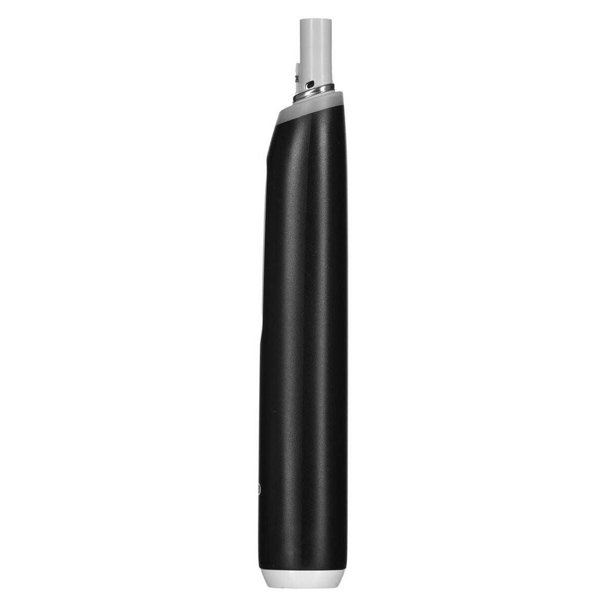 Brosse à dents électrique Oral-B iO3 Matt Black vue de côté, design élégant et moderne.