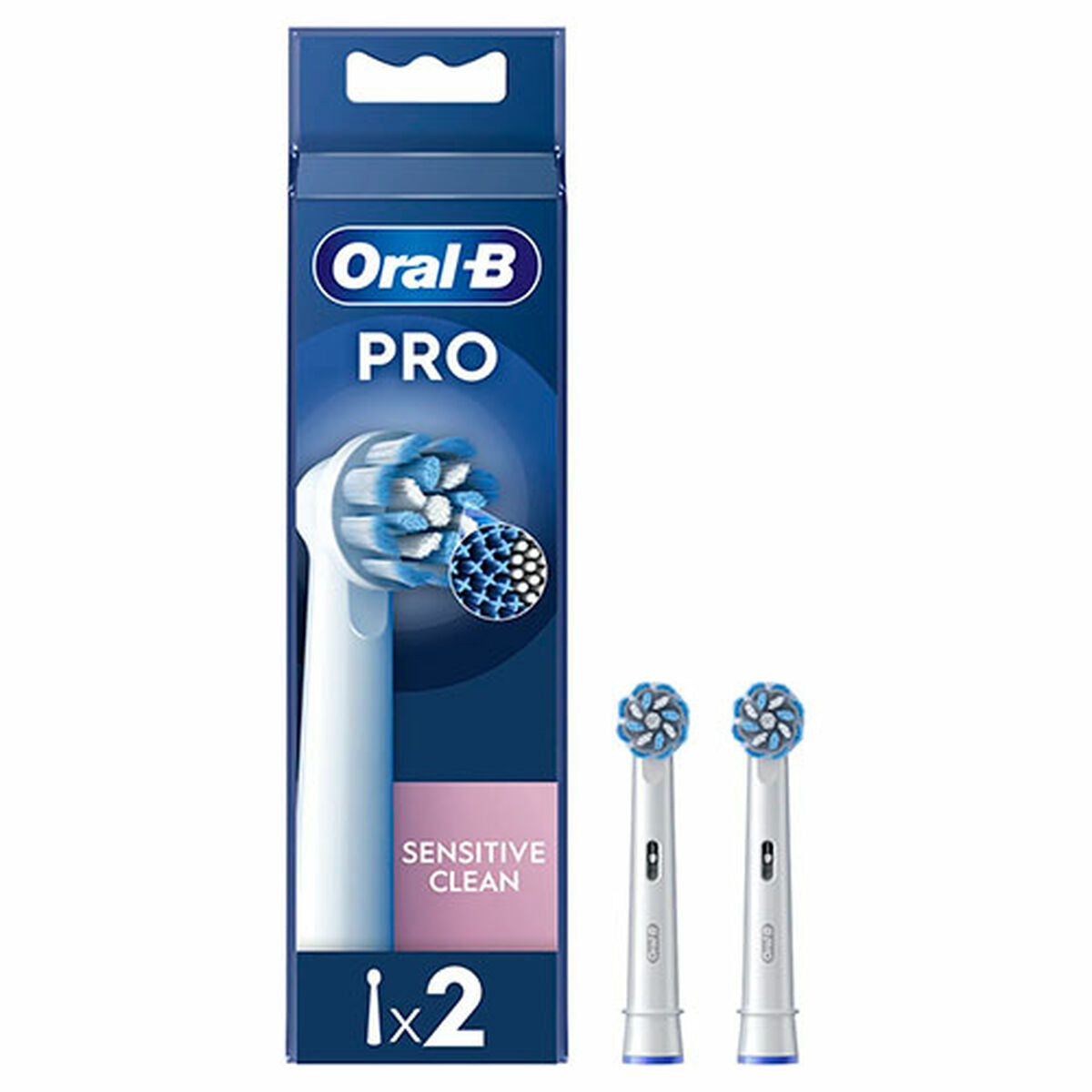 Emballage de têtes de rechange Oral-B Sensi Ultra Thin, 2 unités, pour un nettoyage doux et efficace.