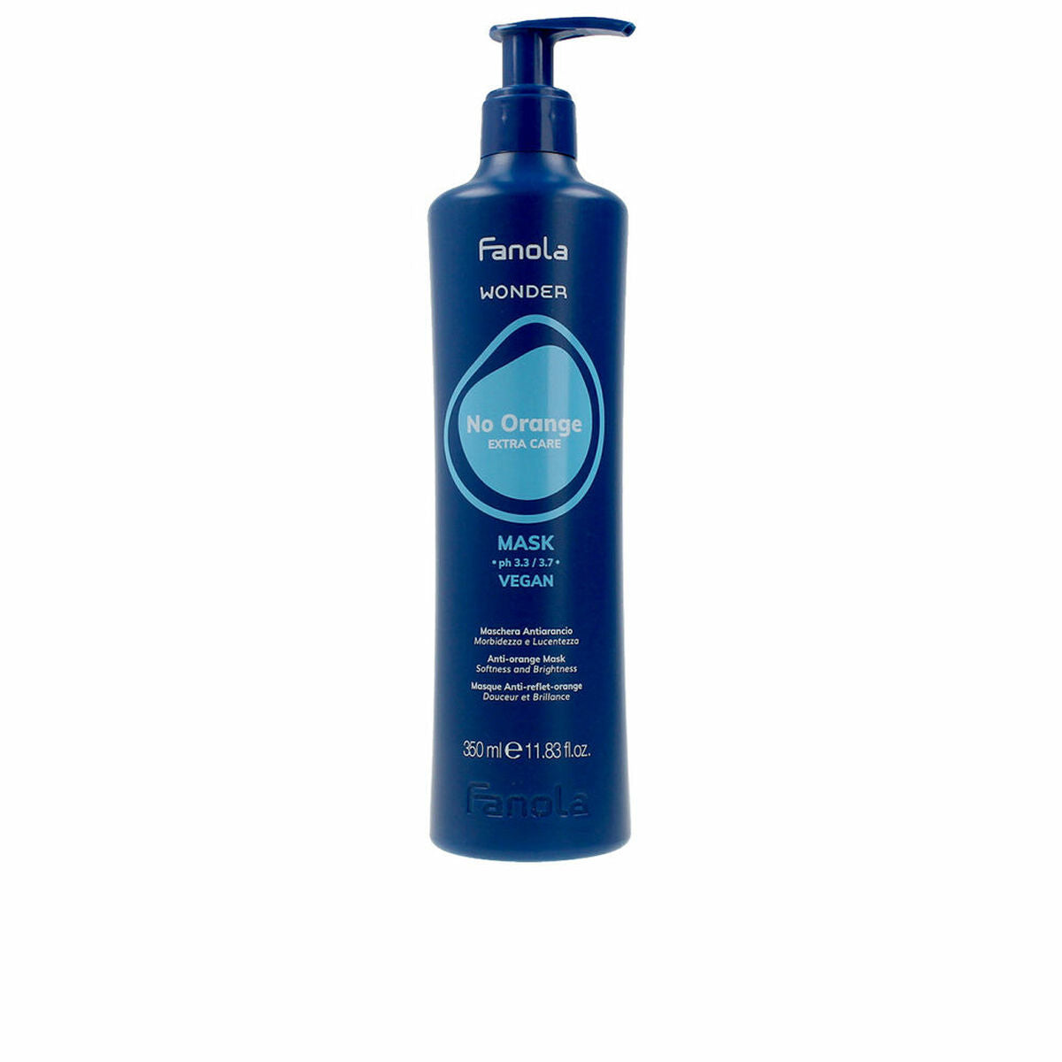 Masque pour cheveux Fanola NO ORANGE 350 ml, soin capillaire vegan pour cheveux colorés.