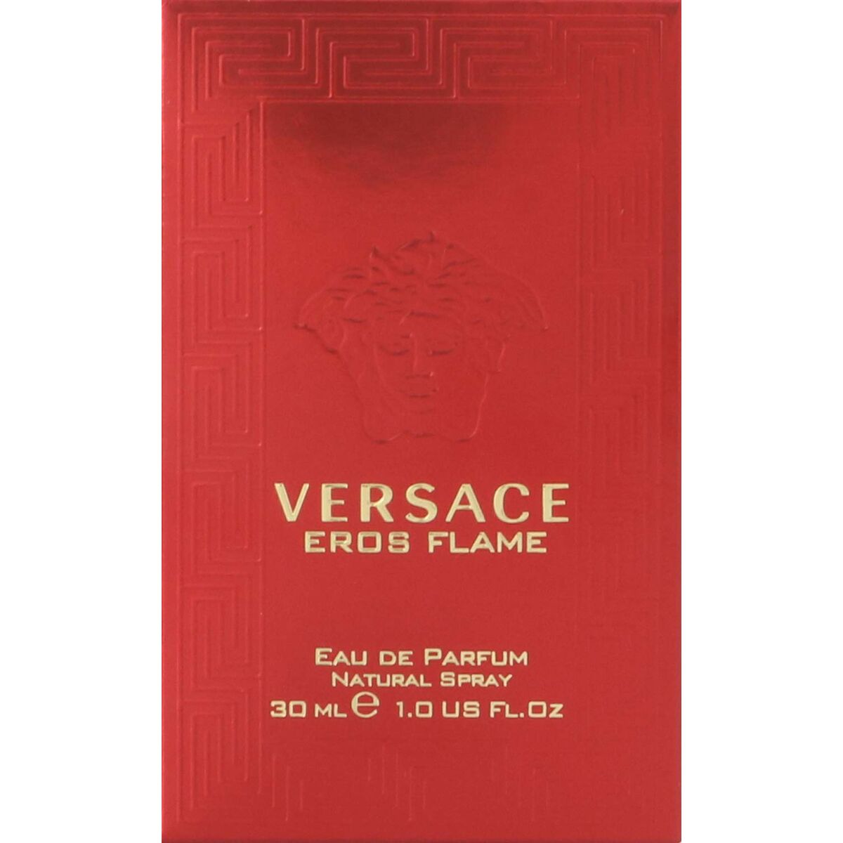 Parfum Versace Eros Flame en flacon de 30 ml, Eau de Parfum, pour homme, emballage rouge élégant.