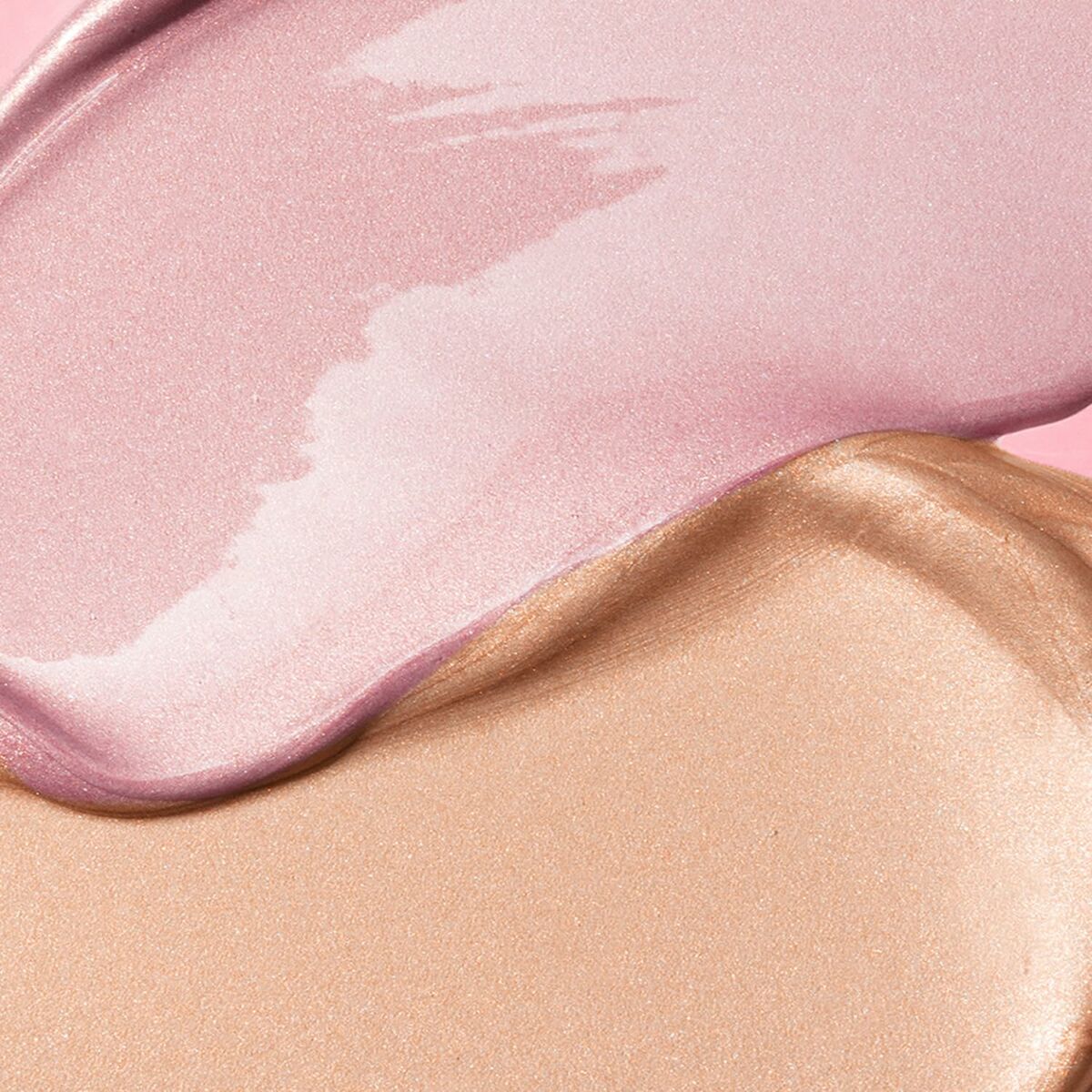 Textured swatches of pink and beige makeup from the Collistar NOT collection for a glamorous look.