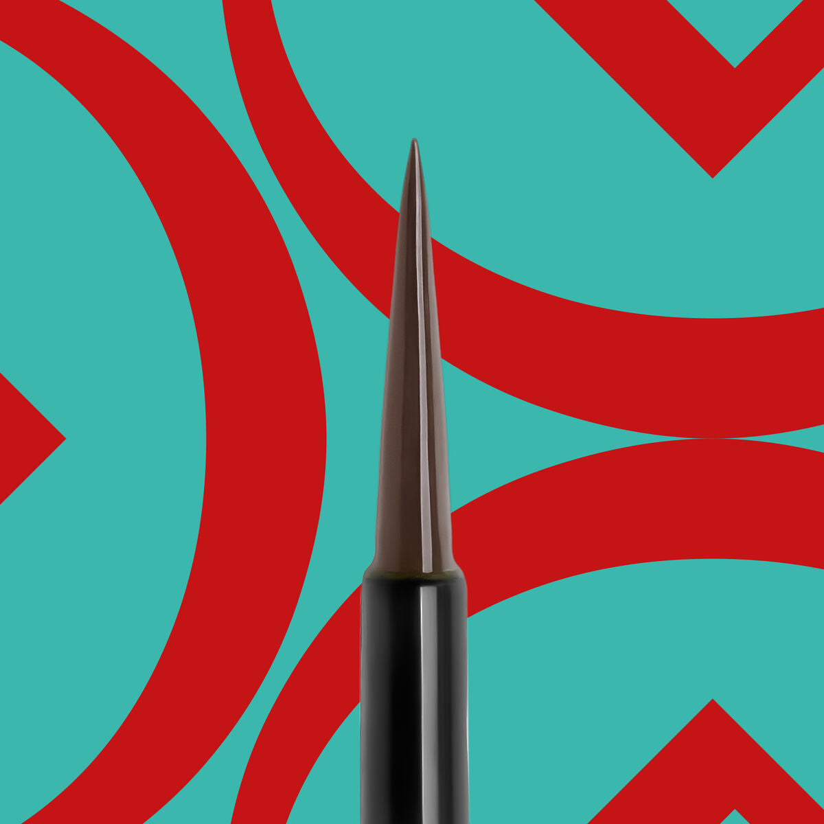 Collistar Impeccable makeup set featuring a precision eyeliner in front of a colorful geometric background.