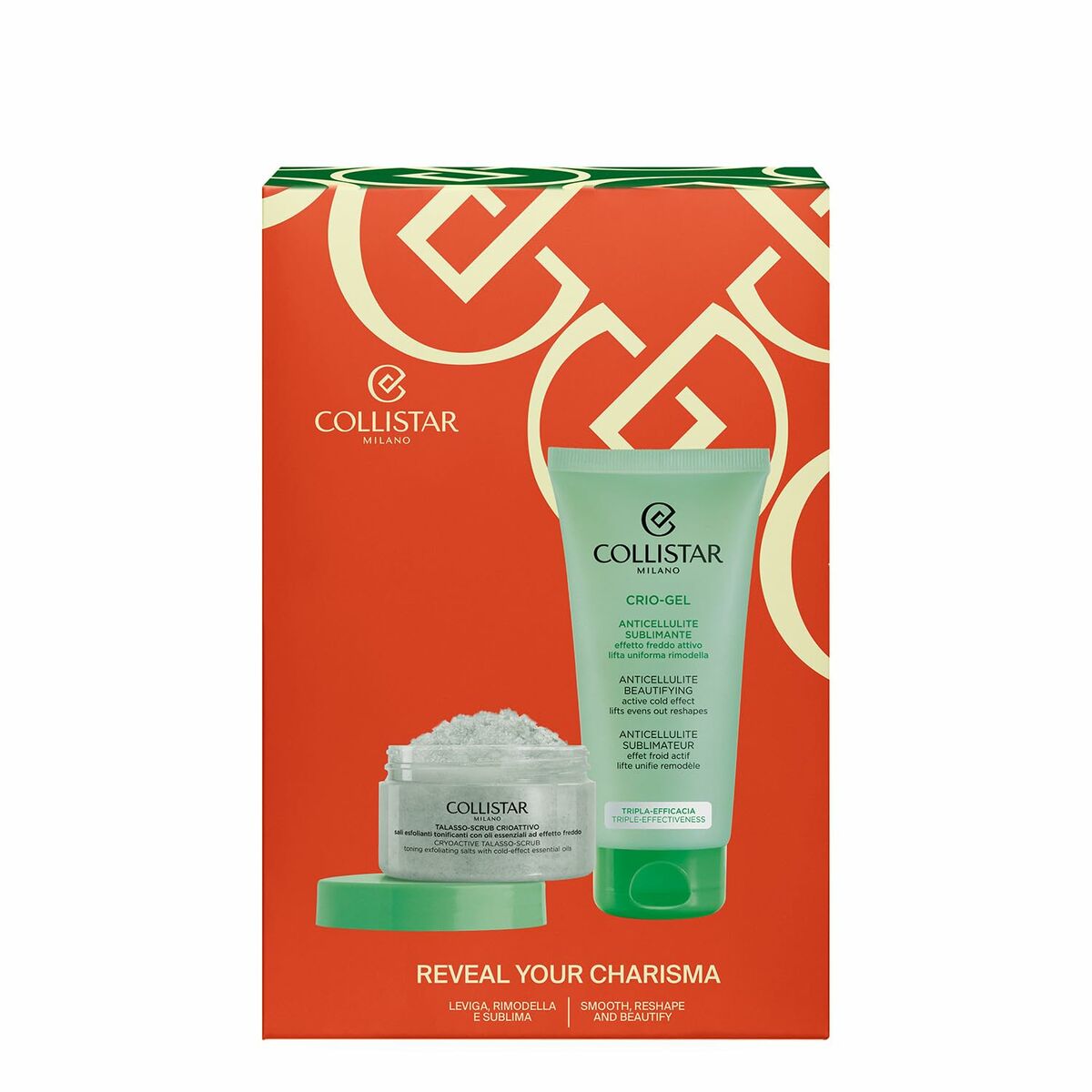 Collistar PERFECT BODY 2 Pièces set featuring anti-cellulite gel and cream for improved skin texture.