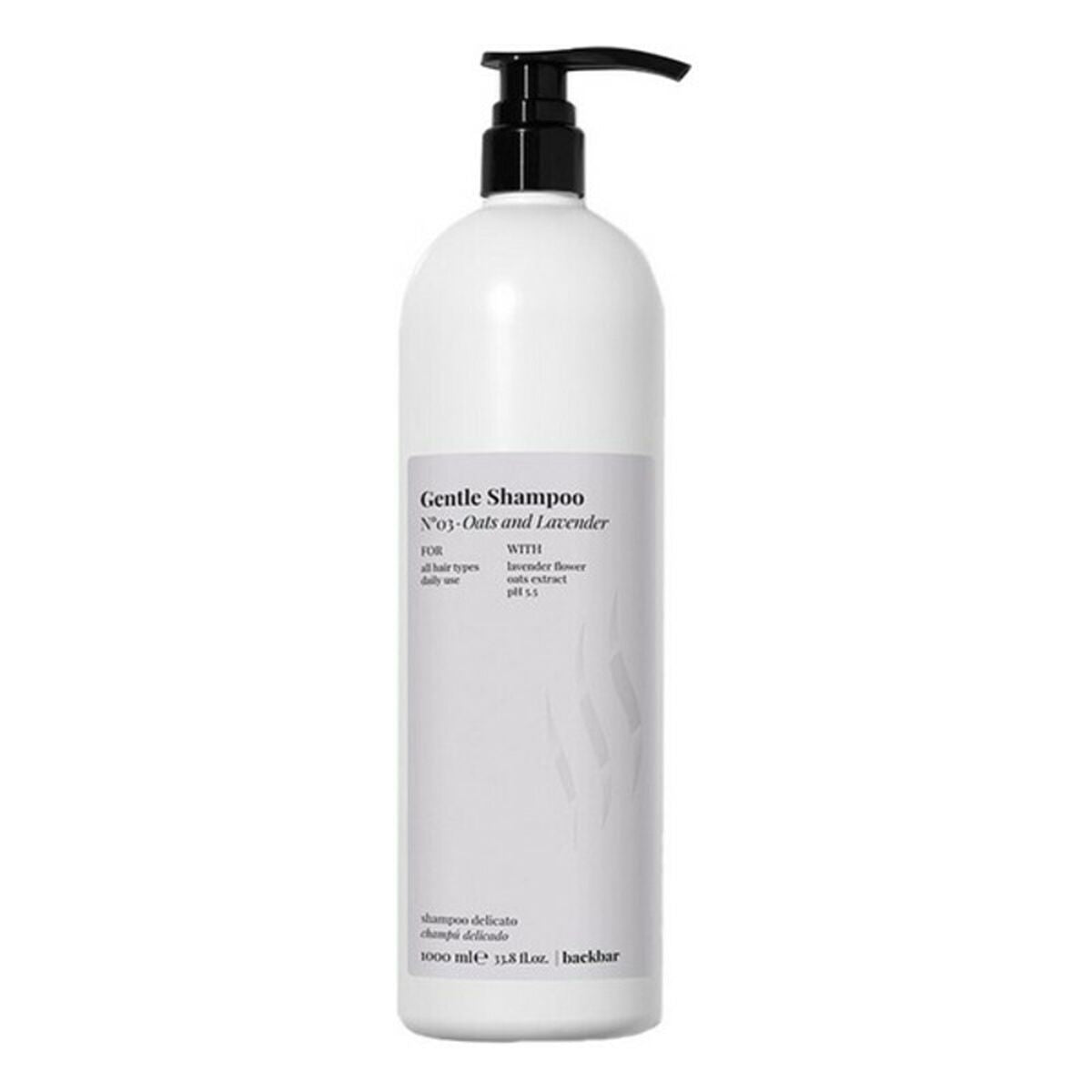 Gentle Shampoo No.03 with Oats and Lavender, 1000 ml, perfect for revitalizing and hydrating hair.