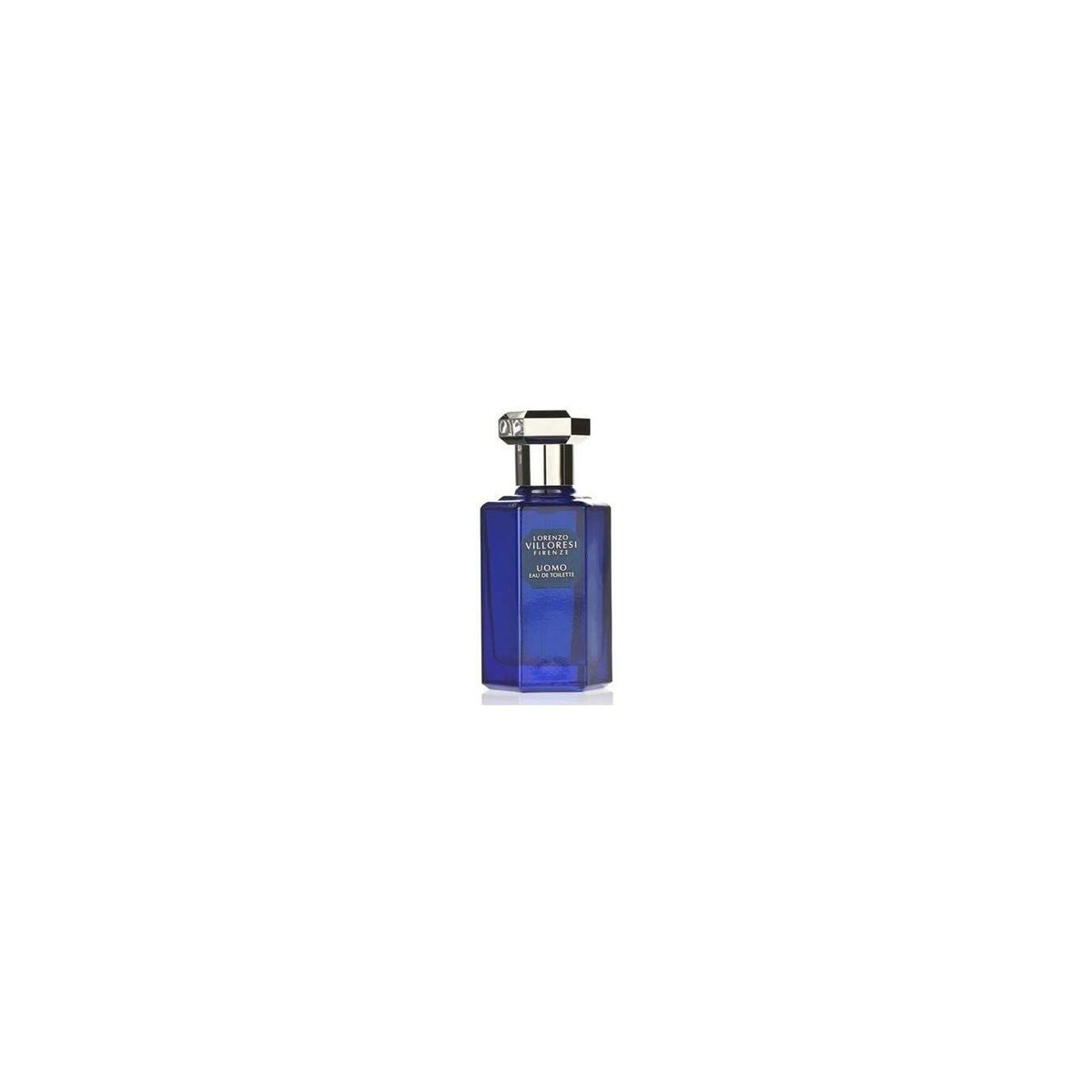 Bouteille de parfum unisexe Lorenzo Villoresi Firenze Musk 100 ml, design élégant en verre bleu.