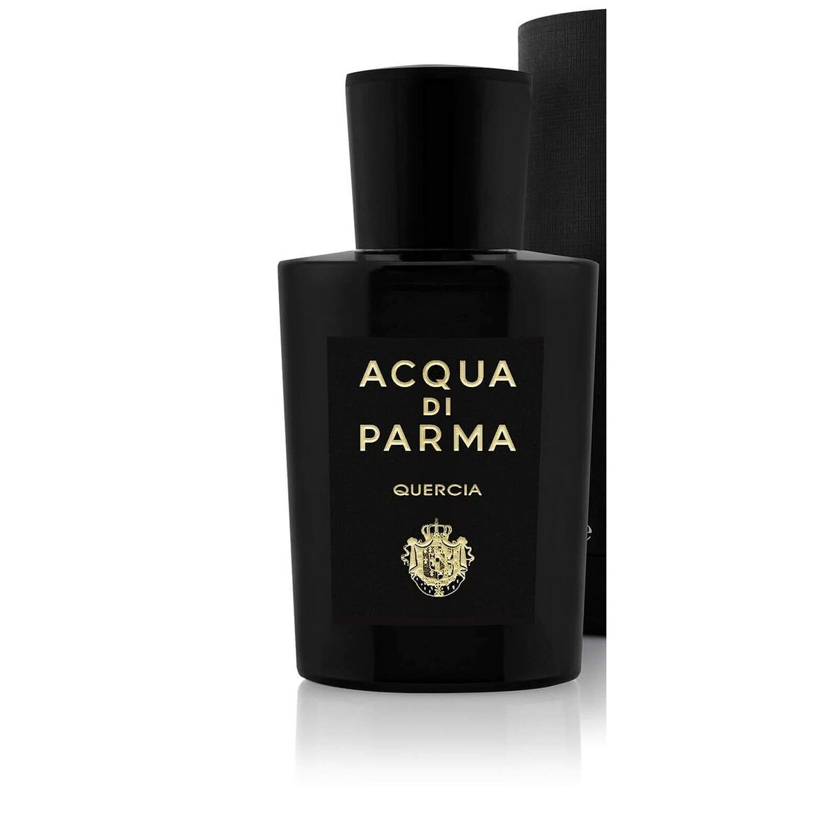 Acqua Di Parma Quercia unisex EDP fragrance bottle, 100 ml, elegant black design for both men and women.