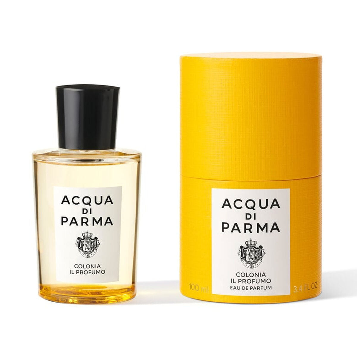 Parfum Unisexe Acqua Di Parma COLONIA IL PROFUMO, flacon de 100ml avec emballage jaune, élégance authentique.