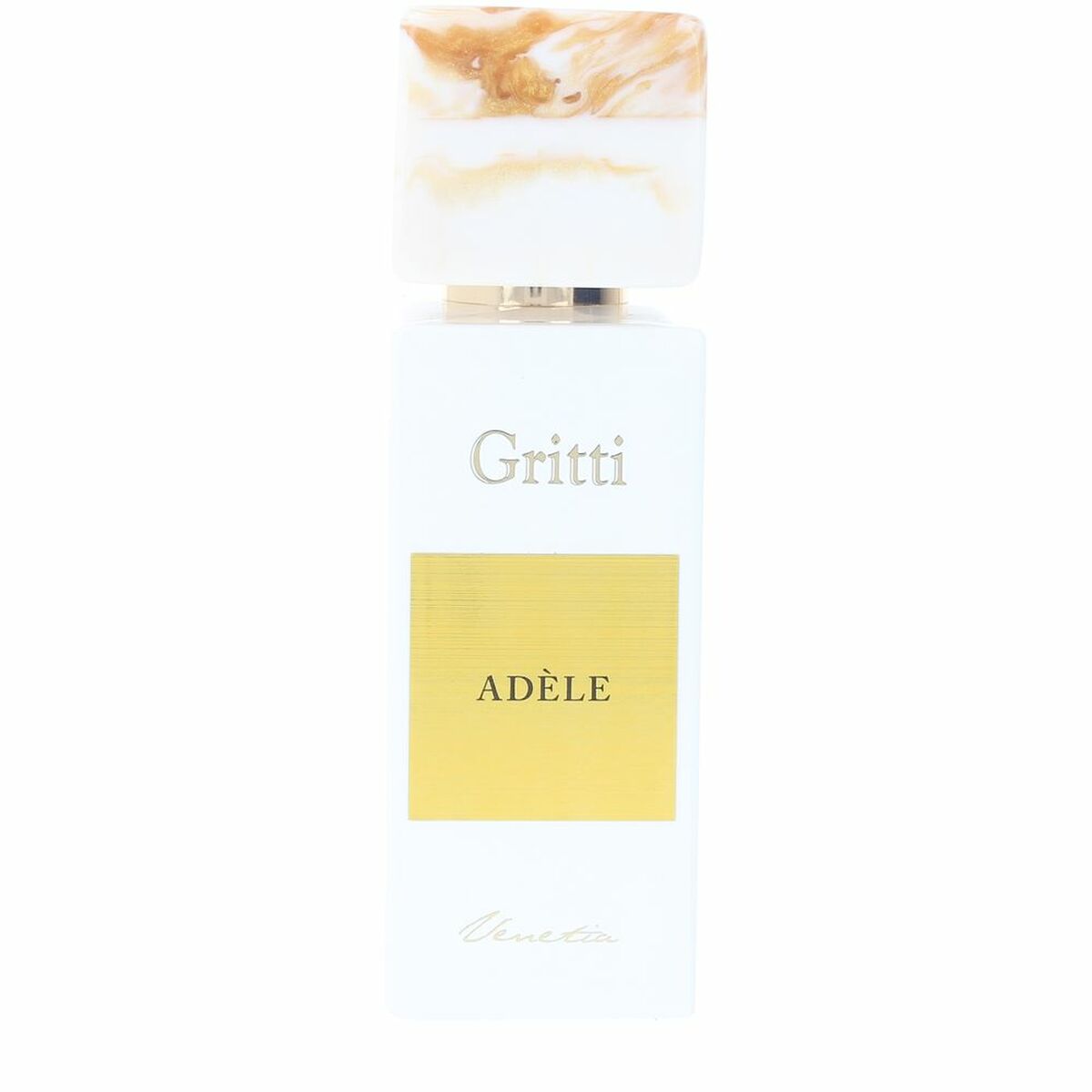 Flacon de parfum femme Gritti ADELE EDP 100 ml au design élégant avec bouchon marbré.
