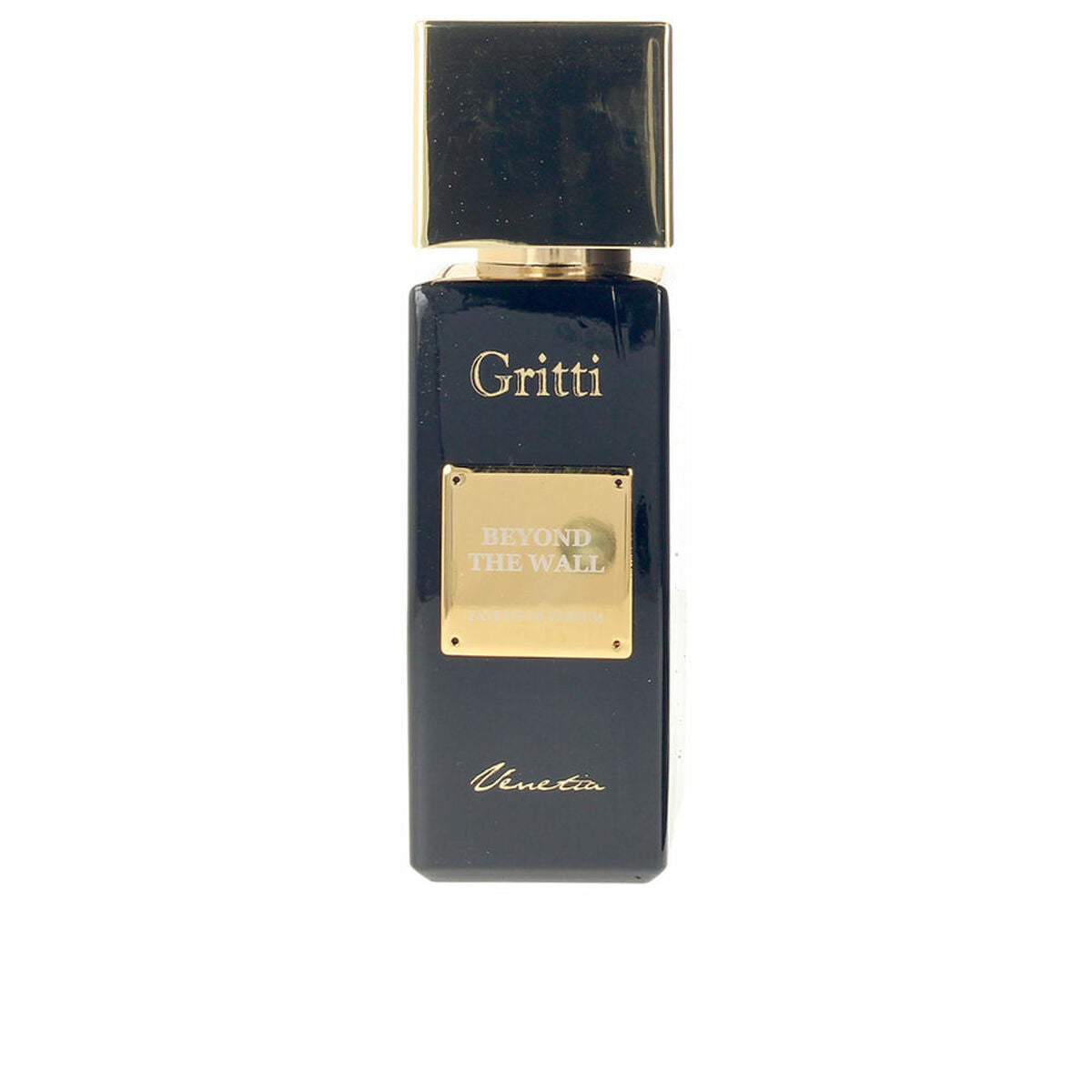 Parfum Unisexe Gritti BEYOND THE WALL EDP 100 ml flacon noir avec étiquette dorée.