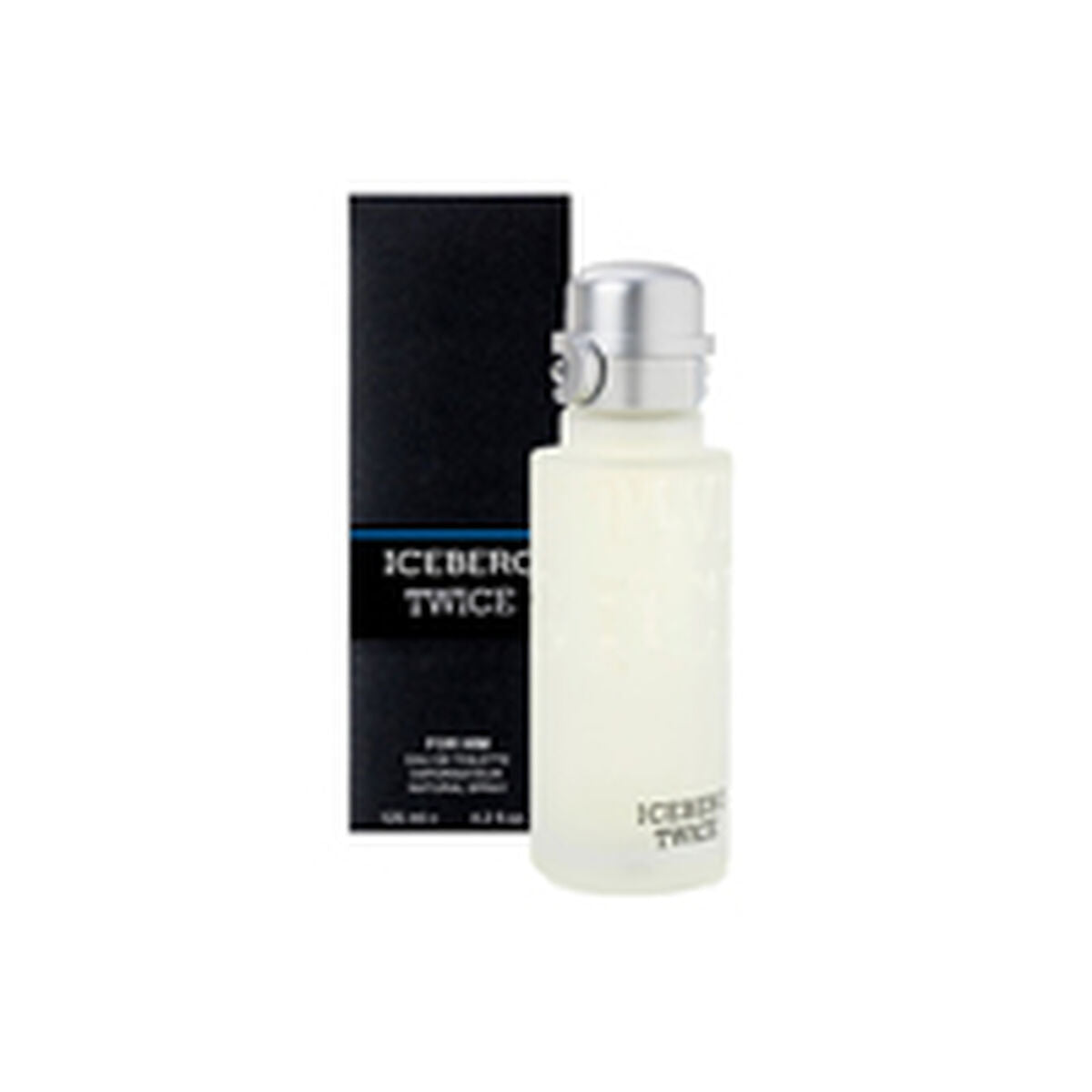 Parfum Homme Iceberg ICEBERG TWICE MAN 125 ml, eau de toilette pour homme, flacon blanc et boîte noire.