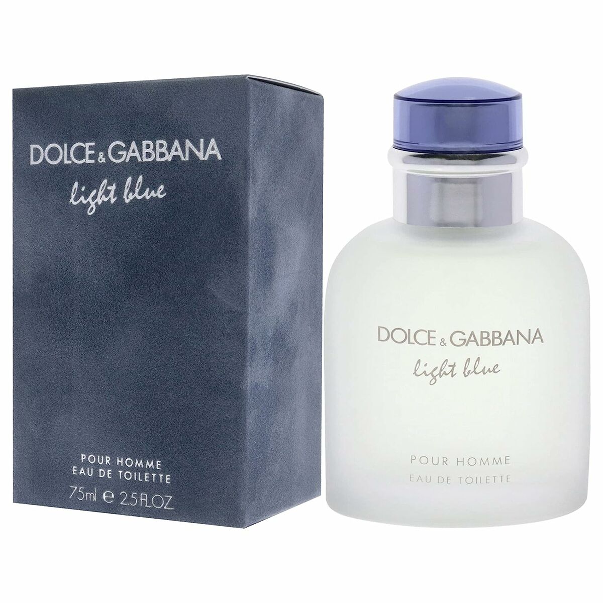 Dolce & Gabbana Light Blue Pour Homme EDT 75ml bottle and box, men's fragrance, authentic Eau de Toilette.