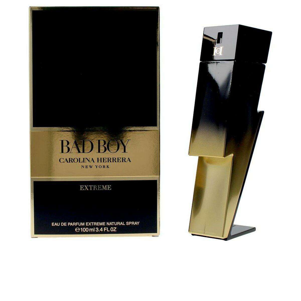 Parfum homme Carolina Herrera BAD BOY EDP 100 ml, flacon design moderne, eau de parfum authentique, 100% original