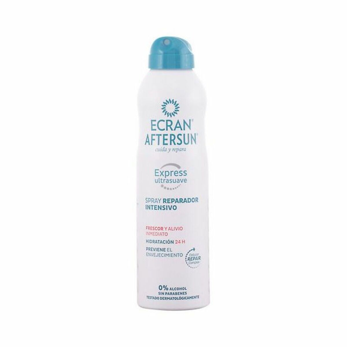 Spray Réparateur After Sun Ecran 1101 (250 ml) pour une peau hydratée et protégée après exposition au soleil.
