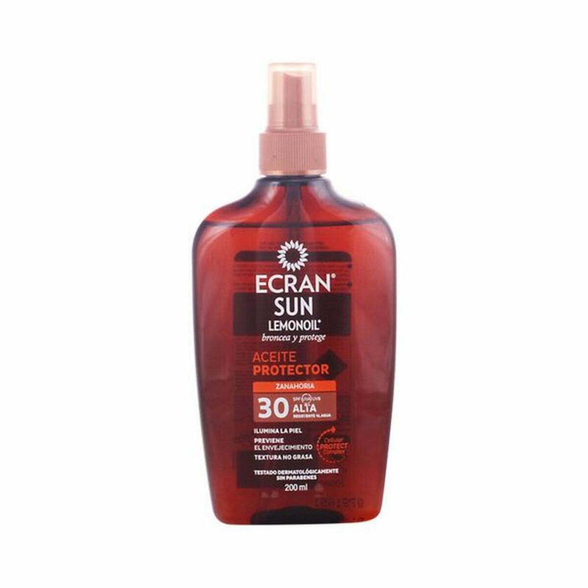 Huile Solaire Ecran 1130-80667 SPF 30, 200 ml, protection solaire, texture légère, unisexe, bronzage en toute santé.