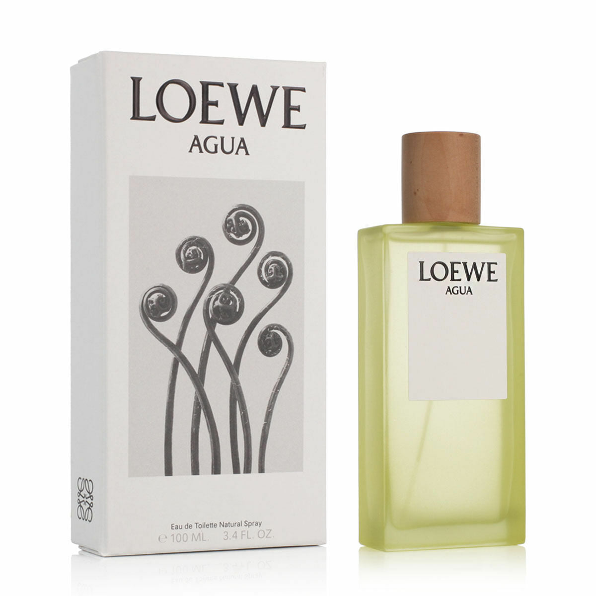 Loewe Agua EDT 100 ml fragrance bottle with packaging, fresh scent for men, Eau de Toilette natural spray.