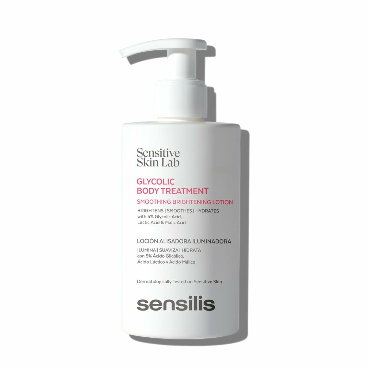 Lotion corporelle Sensilis BODY TREATMENT 200 ml, hydratation et lissage pour peau sensible.