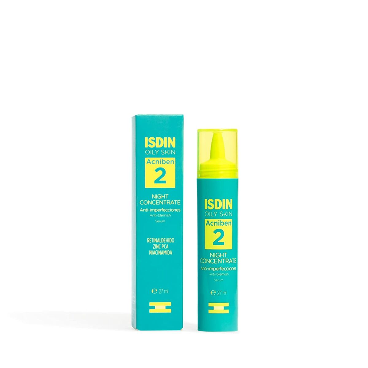 Sérum visage Isdin Acniben 27 ml, sérum biphasique unisexe pour tous types de peau, anti-imperfections.