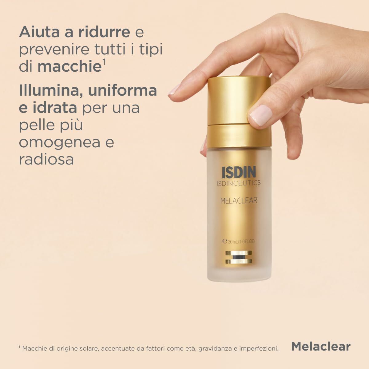 Sérum Isdin Isdinceutics Melaclear Advanced 30 ml pour réduire les taches et hydrater la peau.
