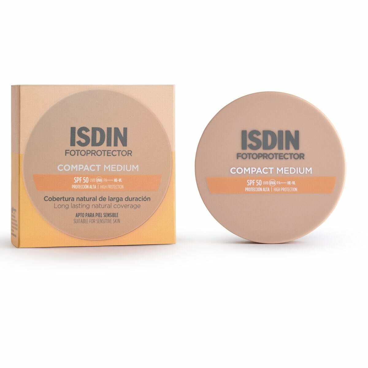 Set de Maquillage Isdin FOTOPROTECTORES ISDIN, Compact Medium, SPF 50, longue durée, protection solaire.