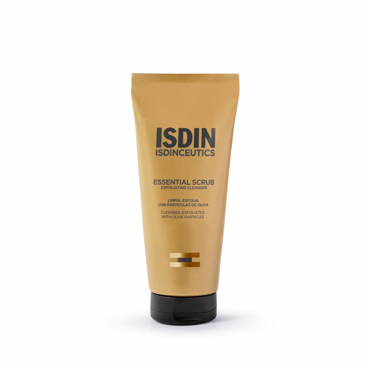 Tube of ISDIN ISDINCEUTICS Essential Scrub Exfoliating Cleanser for gentle exfoliation and purification of the skin.