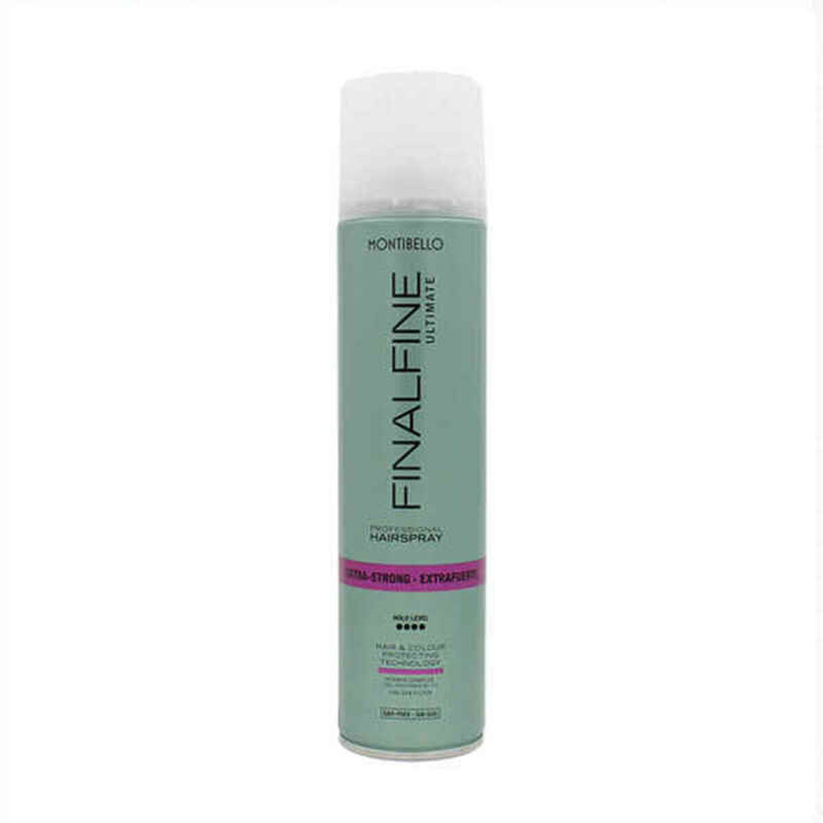 Laque Fixatrice sans Gaz Montibello 14386, 400 ml, spray pour coiffure, finition extra-strong, idéal pour tous styles.