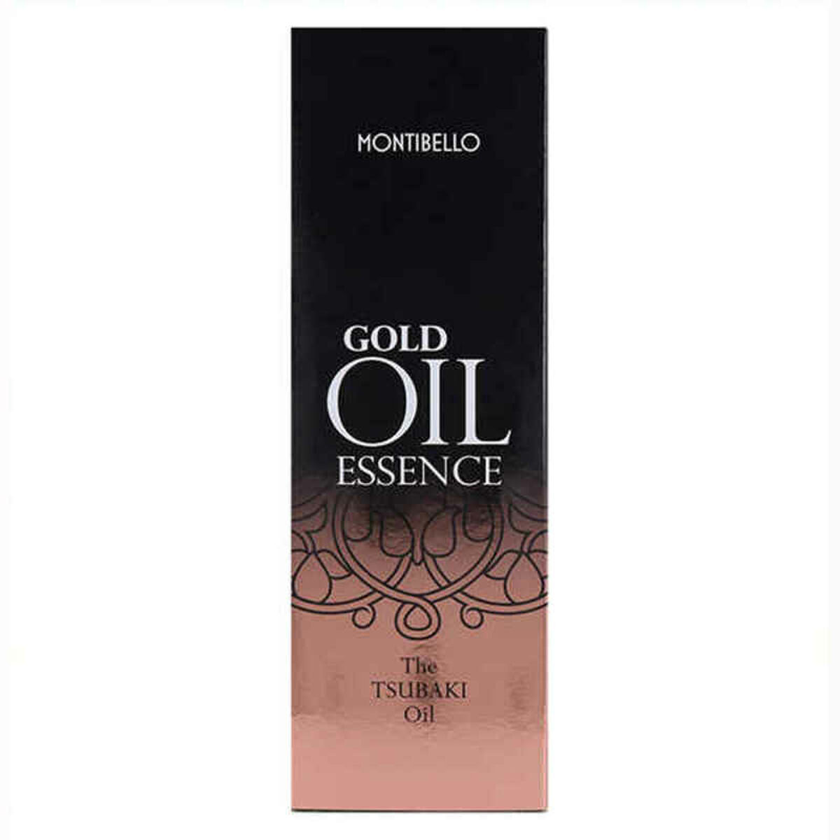 Sérum Tsubaki Gold Oil Essence Montibello packaging, 130 ml, for enhancing beauty and hair care.