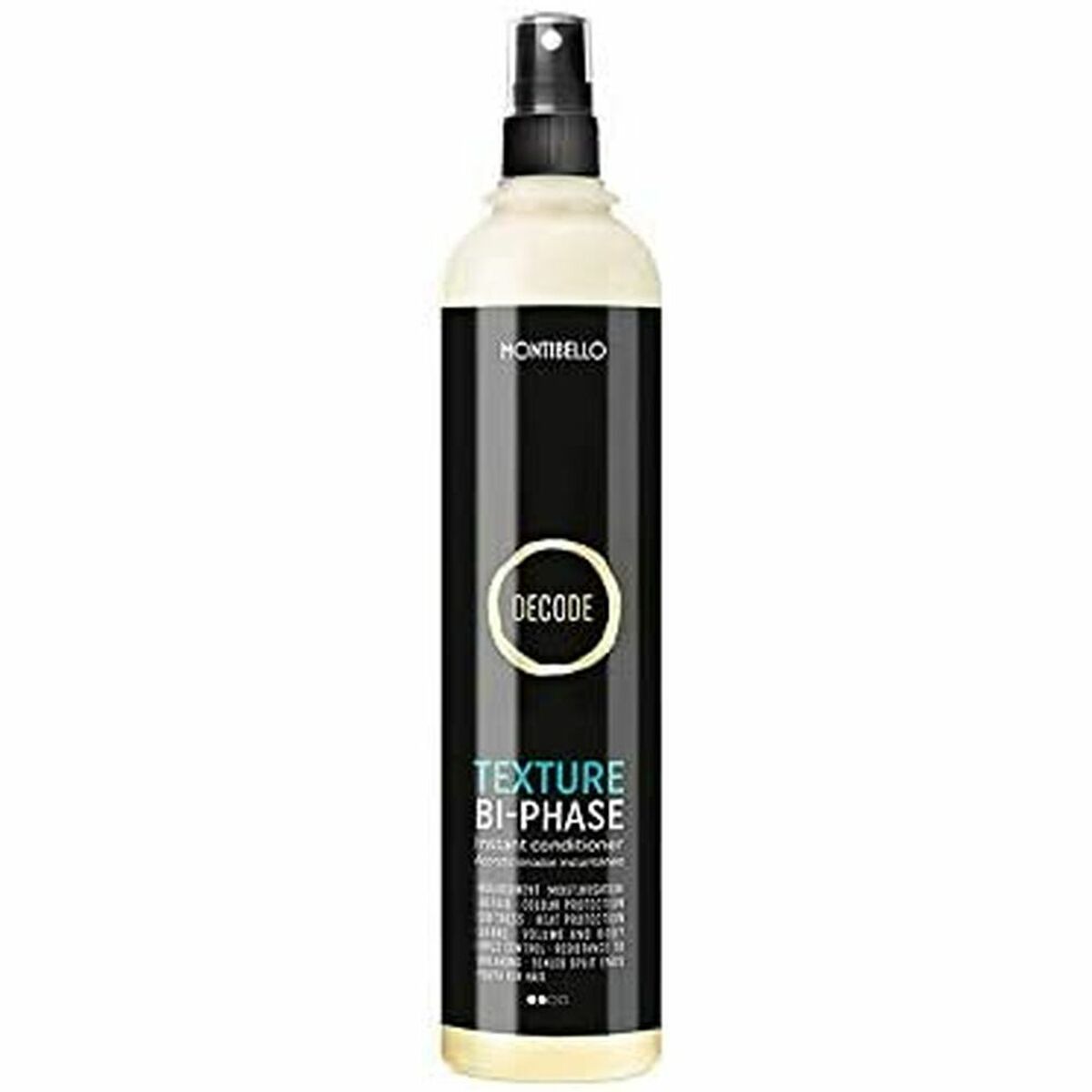 Après-shampooing Montibello Decode Texture Bi-Phase 400 ml, crème correctrice pour sublimer vos cheveux.