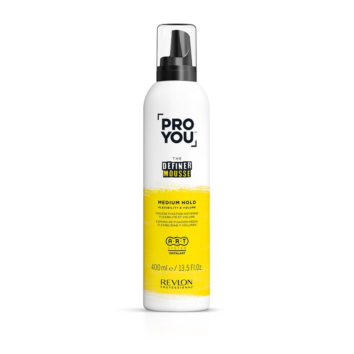 Mousse volumatrice Revlon Pro You, 400ml, finition de tenue moyenne pour un volume optimal.