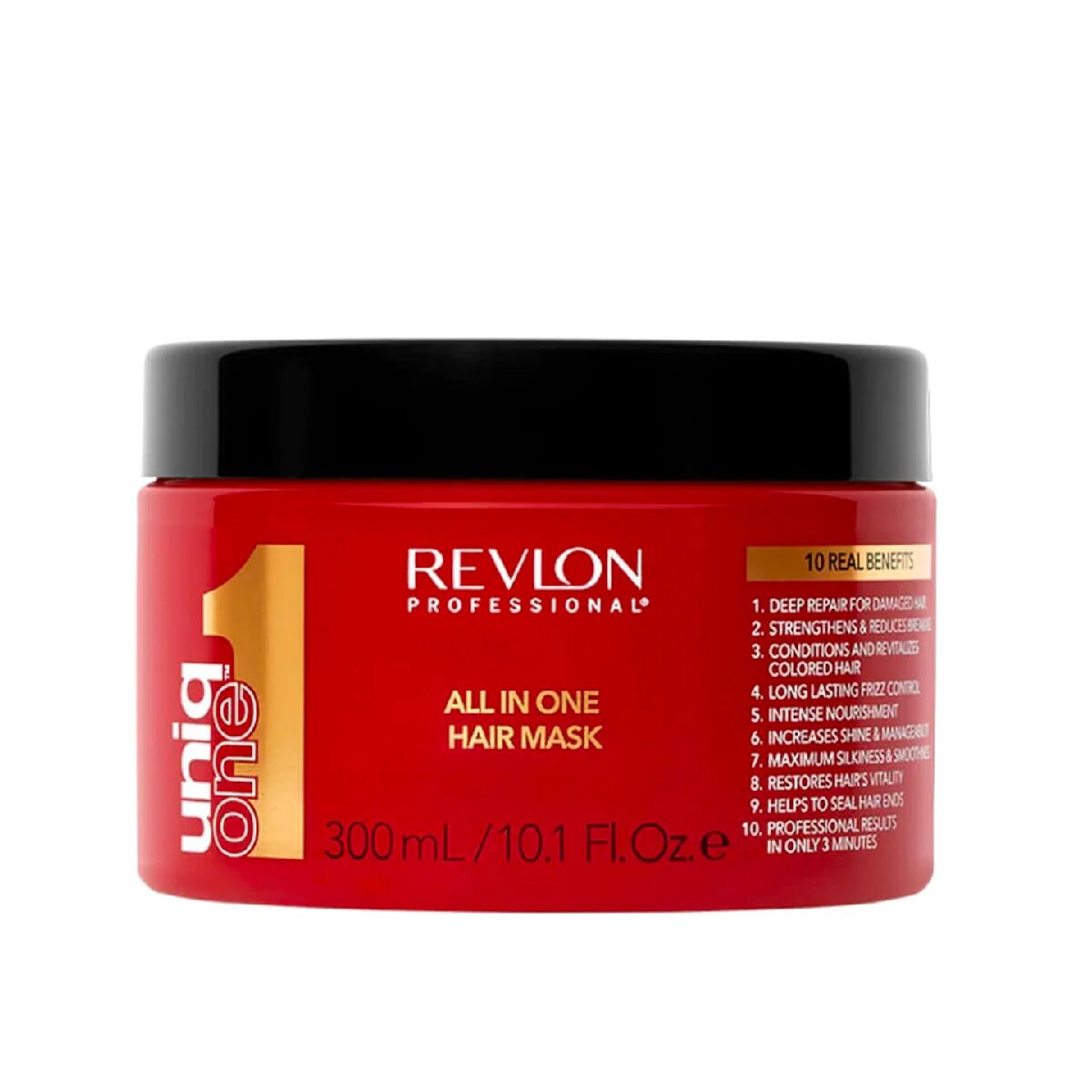 Revlon Professional Uniq One All In One Hair Mask 300ml for deep repair and hydration.