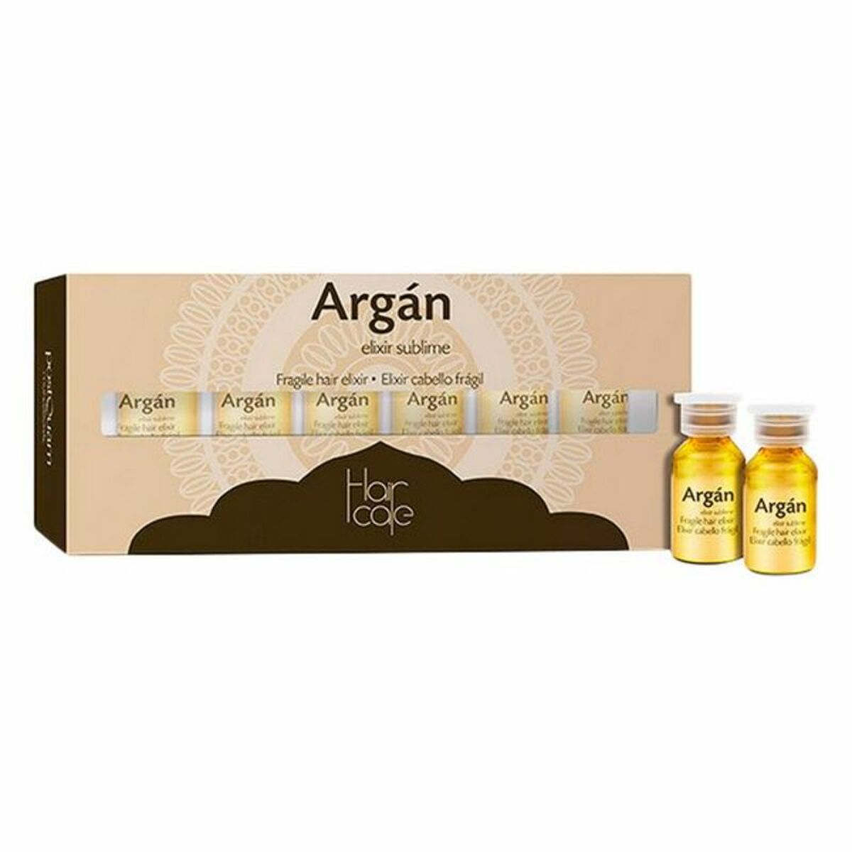 Traitement fortifiant Postquam Haircare Argan Sublime, 6 ampoules de 3 ml, soigne et sublime les cheveux.
