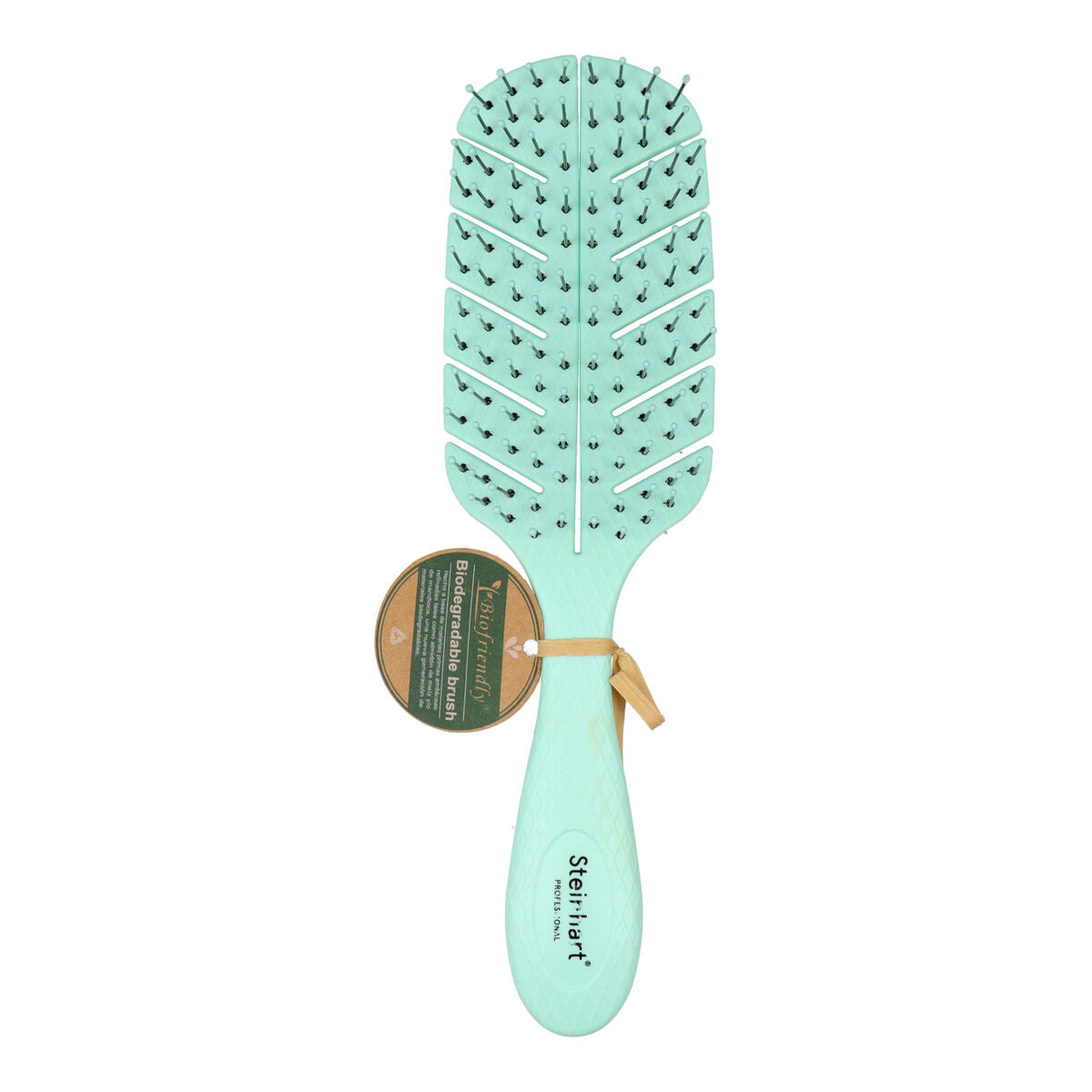 Brosse Démêlante Steinhart en couleur Aigue marine, ergonomique et efficace pour démêler tous types de cheveux.