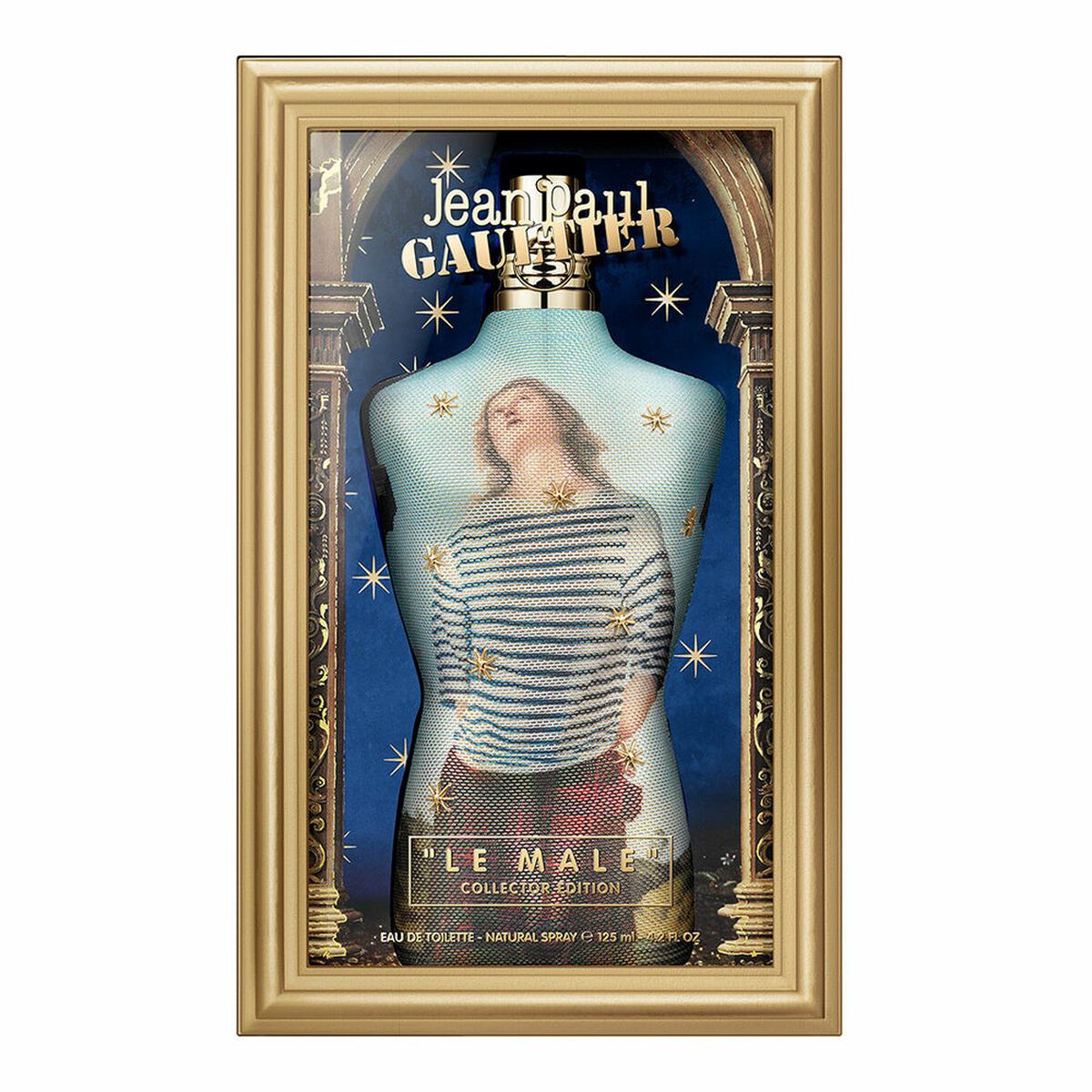 Jean Paul Gaultier Le Male Xmas Collector Limited Edition fragrance in stylish packaging, showcasing unique design and artwork.