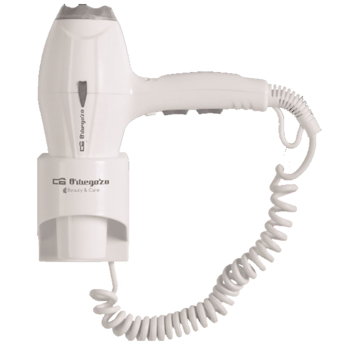 Sèche-cheveux Orbegozo SEH1800 Blanc 1800 W avec câble spiralé et fonction de protection contre la surchauffe.