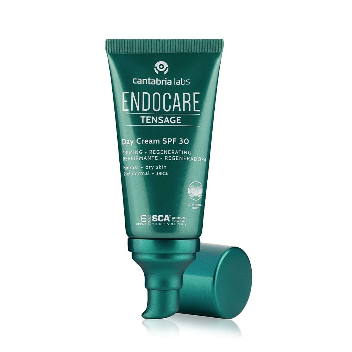 Endocare Tensage Day Cream SPF 30 for normal and dry skin, 50 ml with hydrating and regenerating properties.