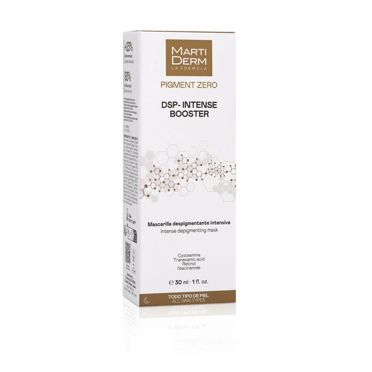 Crème visage Martiderm PIGMENT ZERO 30 ml, unisexe, pour tous types de peau, avec vitamine C et rétinol.
