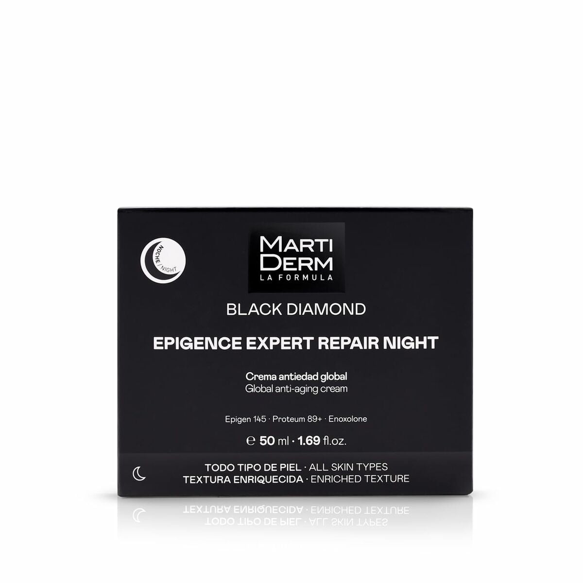 Martiderm Black Diamond Epigence Expert Repair Night cream 50 ml packaging for all skin types.
