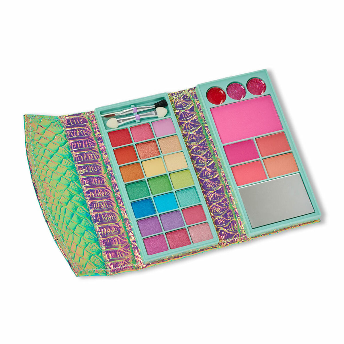 Martinelia S Be Mermaids Wallet featuring colorful eyeshadow and blush palette for kids aged 6-9 years.