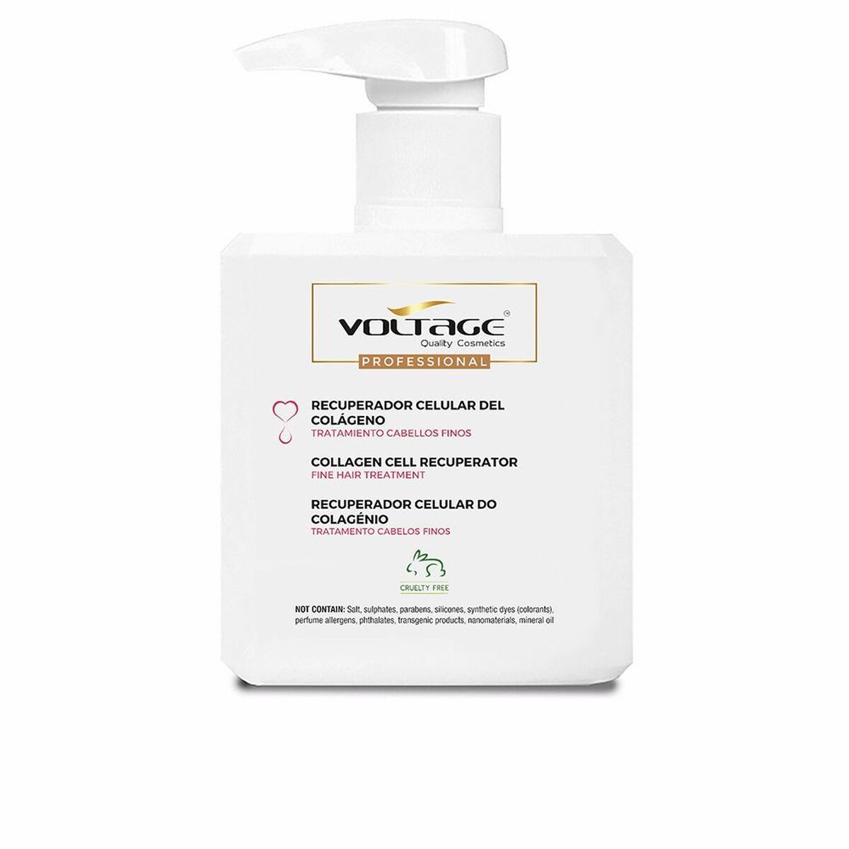 Traitement capillaire réparateur Voltage 32007009, 500 ml, à base de collagène pour cheveux fins.